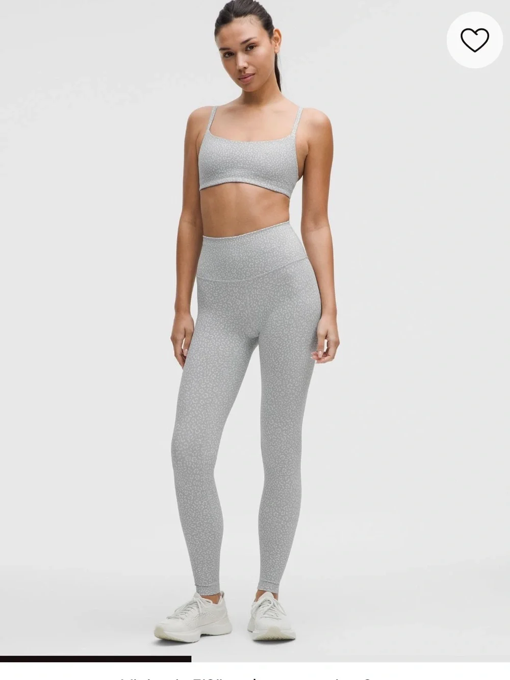 Lululemon Women Wunder Train HR TightLegging 25” LDSM GrayWhite 6 New Leopard